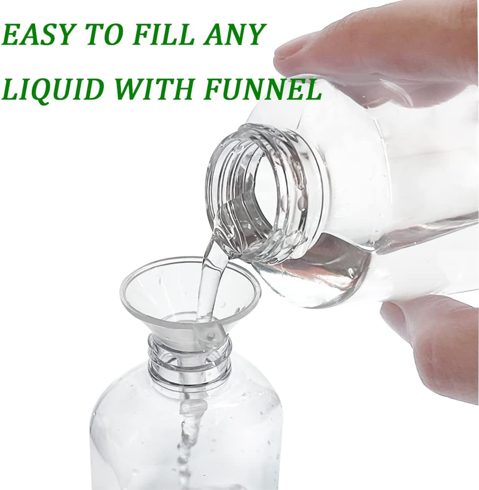 Travel Dispenser Set - 10pcs Clear Plastic Bottles with Pump & Mist Sprayer | Ideal for Soap, Shampoo, Conditioner, Body Wash