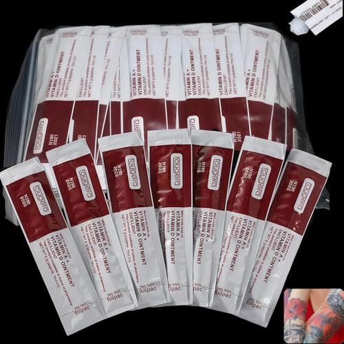 Lyuxzad Microblading Aftercare Cream - Vitamin A&D Tattoo Repair Gel 100 Pack