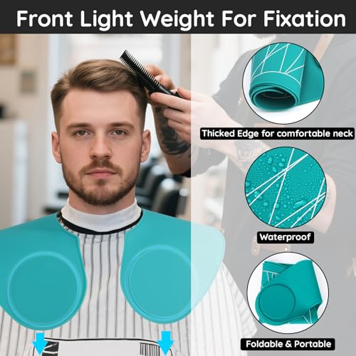Cyan Silicone Hair Cutting Guide Mat - Waterproof & Professional