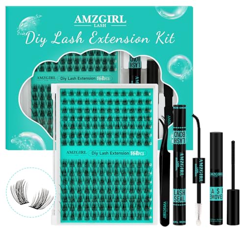 AMZGIRL 168pcs D Curl Cluster Eyelash Extensions Kit - Medusa