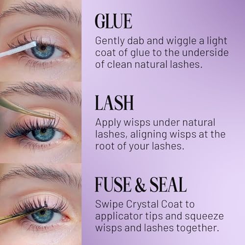 Lilac St. Faux Eyelash Clusters - 12mm Natural Look, 10 Lashes