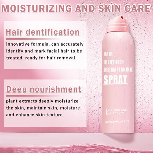 Hair Identifier Spray for Face Shaving - 2 Pack Dermaplaning Tool
