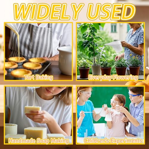 4-Pack 1000ml Measuring Funnel Pitchers - Long Spout Plastic Cups