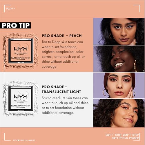 NYX Professional Can't Stop Won't Stop Caramel Matte Pressed Powder - Pack of 2