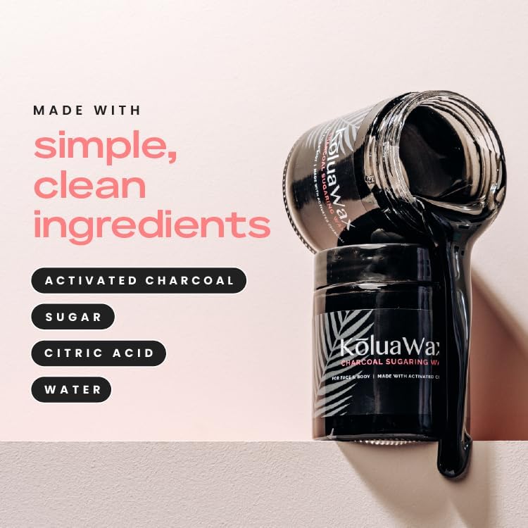 KoluaWax Vegan Sugar Wax Kit for All Skin Types - Hair Removal
