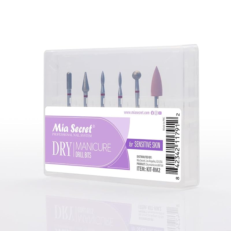 6 pcs Nail Drill Bits Set for Sensitive Skin - Manicure & Salon Use