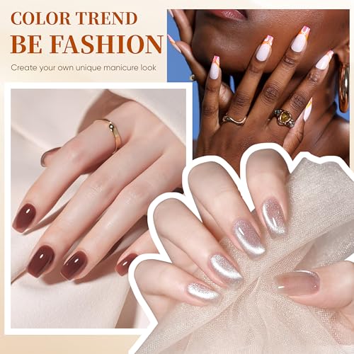 YALSYNY 60-Piece Gel Nail Polish Kit with 55 Colors and Top & Base Coat