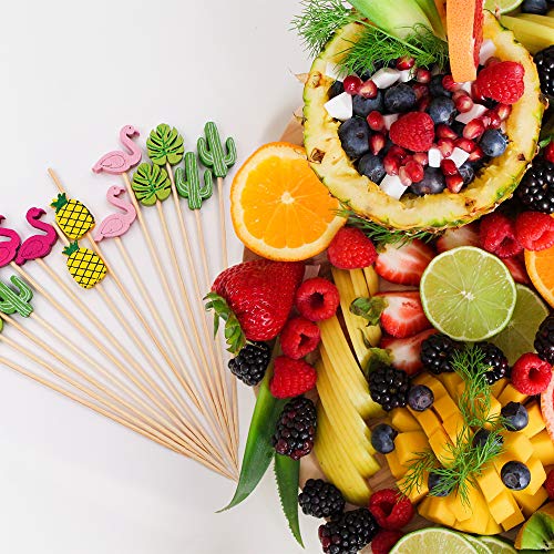 Tropical Cocktail Swizzle Stick & Pick Set - 15 Pcs Reusable Party Decor