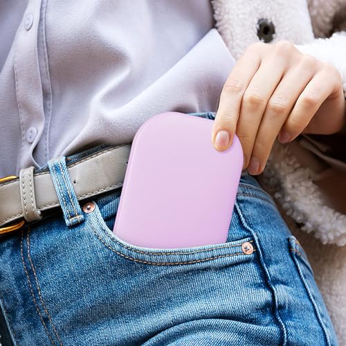 Benbilry Purple Lighted Compact Travel Mirror 1X/3X Slim Rechargeable