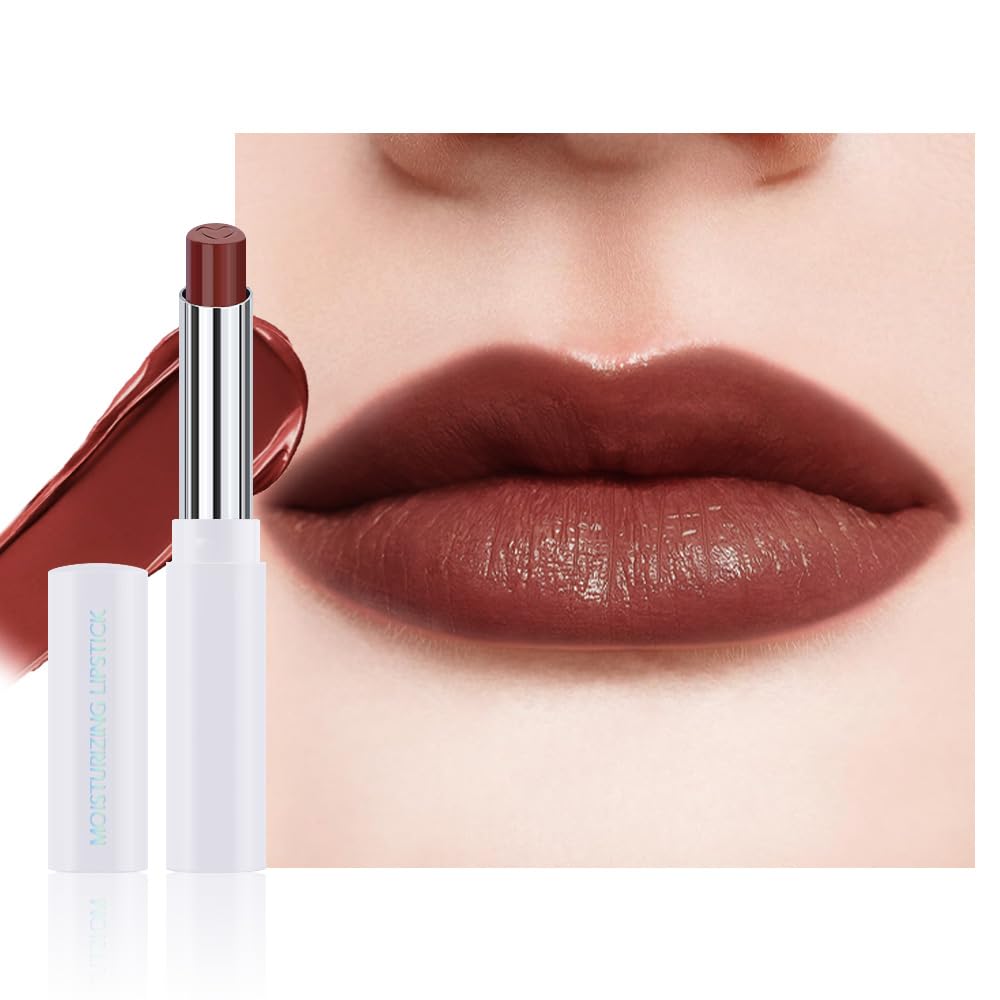 Brown Honey Lipstick | Tinted Moisturizing Lip Balm for Dry Lips - Vegan Hydrating Gloss, Sheer Lightweight Makeup, 1Pc