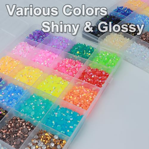 24-Color Bedazzling Kit with Silver Gems & B7000 Glue Set