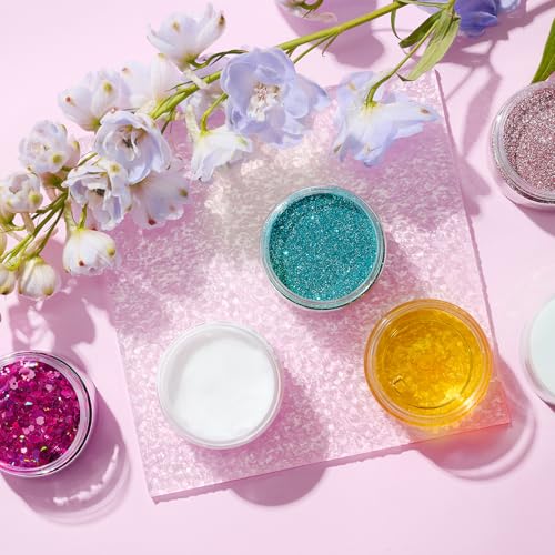 Eternal Moment 36 Pack 1 Oz Clear Plastic Cosmetic Jars with Purple Lids