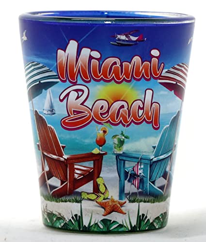 Miami Beach Florida Souvenir Shot Glass - 2.25" Tall