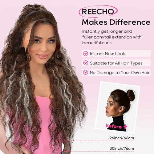 30" Dark Blonde Curly Ponytail Extension - Claw Clip Hairpiece