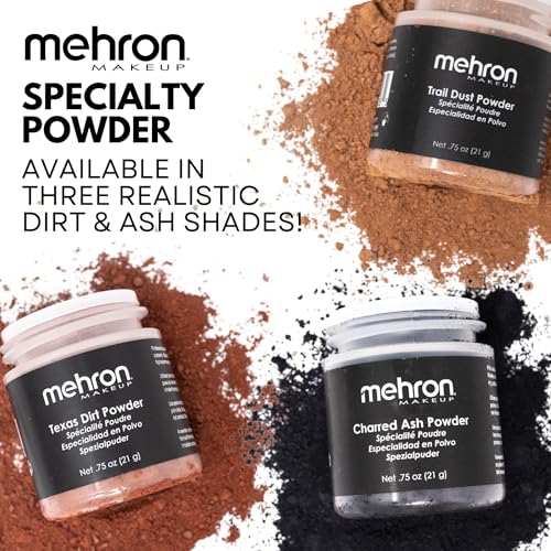 Mehron Makeup Special FX Powder - Charred Ash, Fake Dirt for Halloween & Cosplay, .75 oz