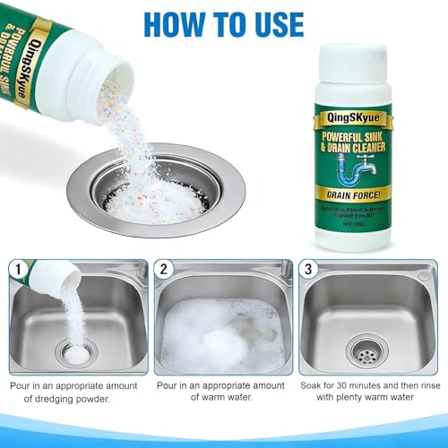 Heavy Duty Drain Cleaner Powder for Kitchen & Bathroom - 220g