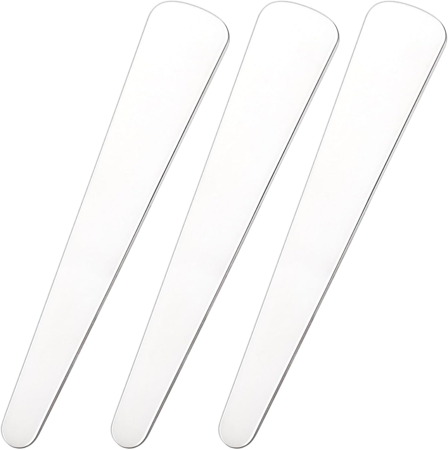 Pndeyo Mini Stainless Steel Makeup Spatula Set - 3 Reusable Cream Applicators for Skincare | 2.87x0.49in Silver Tools
