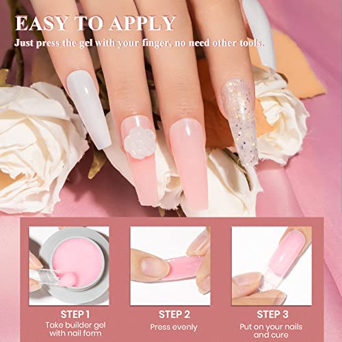 MIZHSE Classic Colors 3D Nail Gel Kit - Non-Sticky Builder Sculpting Polish