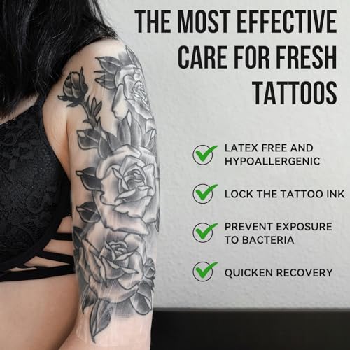Pamiou Second Skin Tattoo Aftercare Bandage, Waterproof Film - 6" x 4 Yards