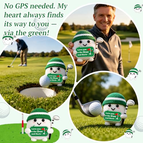 Handmade Crochet Golf Ball Gift for Him - Funny Golf Gifts