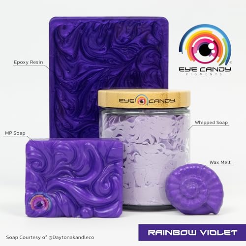 Rainbow Violet Mica Powder - 50G Premium Purple Pigment for Epoxy, Resin, and Crafts