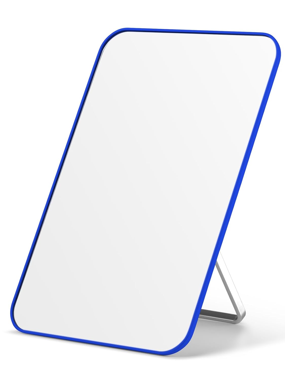Desk Makeup Mirror - OMIRO 8 x 5 Inches Foldable Table Mirror with Hanging Hole | Pink for Travel and Shaving