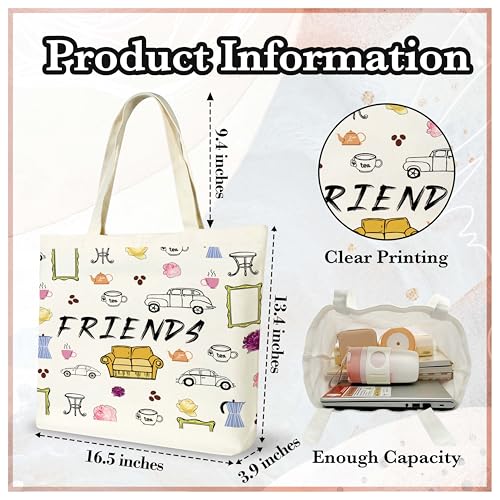 Friends Canvas Tote Bag - Reusable Cotton Bag for Shopping & Travel