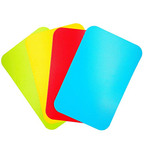 Flexible Plastic Cutting Board Mats Set - 2 Pack with Food Icons