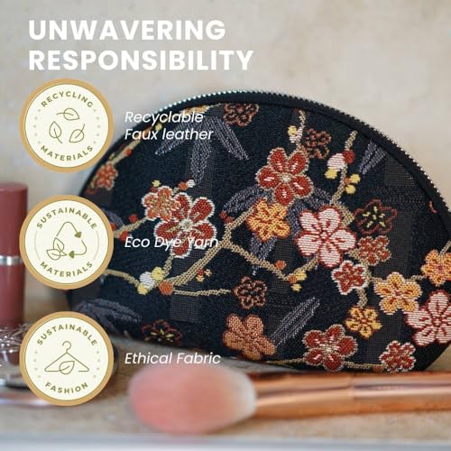 Signare Tapestry Cosmetic Bag - Floral Makeup Case for Toiletries
