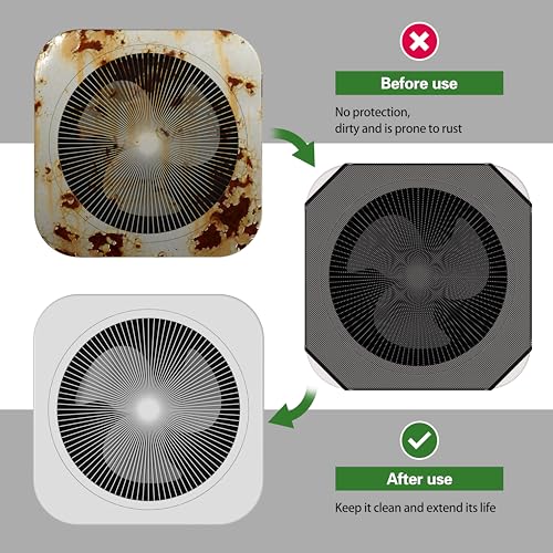 36x36 Central Air Conditioner Cover - Breathable Mesh Outdoor AC Unit Protection