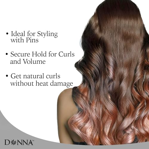 DONNA 1.75” Purple Heatless Hair Rollers – 12-Pack Snap-On Curlers