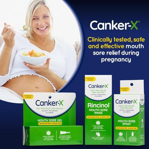 Canker-X Rincinol Oral Rinse Mouthwash - Fast Canker Sore Relief, 4 Fl Oz