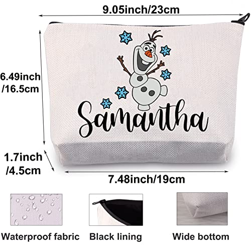 Samantha Snowman Makeup Bag - Winter Cosmetic Pouch for Gifts