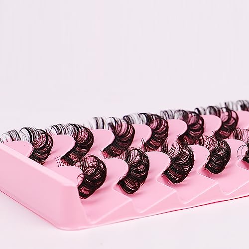 XUKAILAI Russian Strip Eyelashes - 10 Pairs Fluffy 3D Faux Mink Lashes