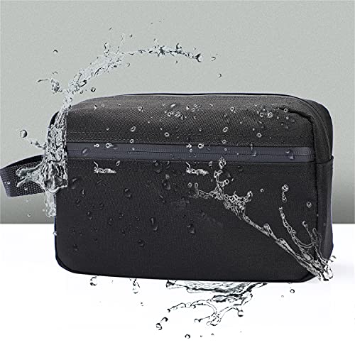 Men's Travel Toiletry Bag - Portable Shaving Organizer (Black)