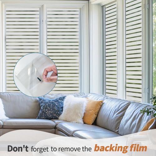Niviy Frosted Window Film - Privacy Static Cling Vinyl, 11.8" x 118"