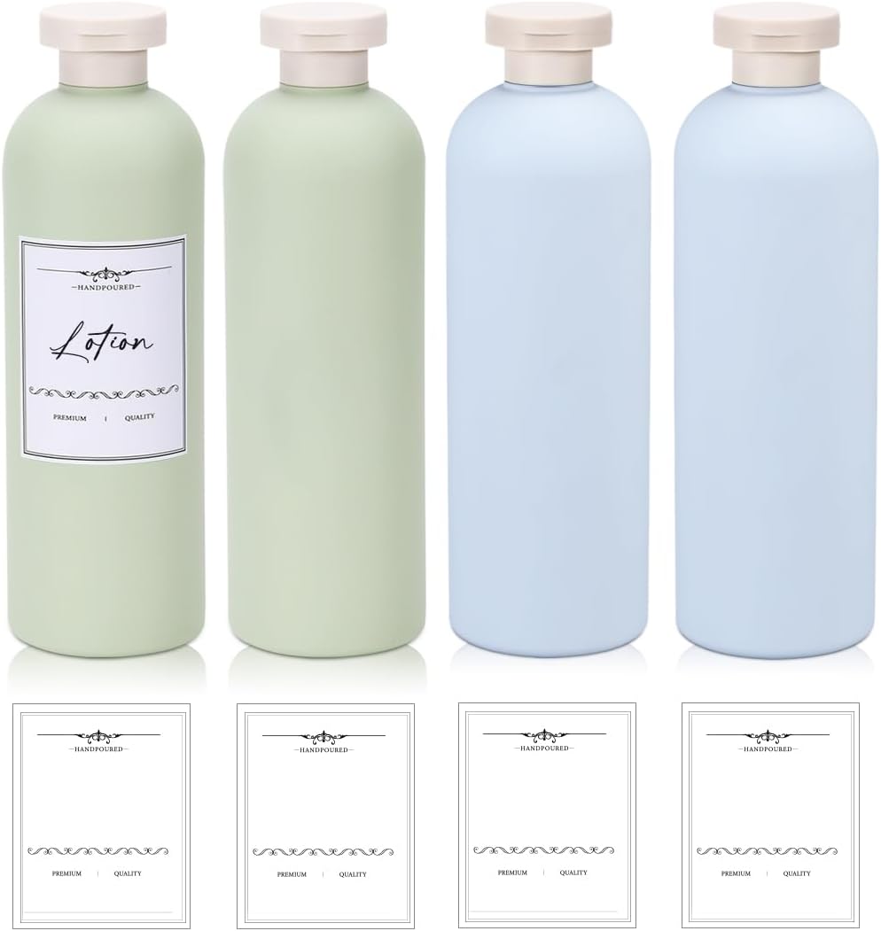 Refillable 8.8oz Squeeze Bottles - Plastic Travel Containers for Creams, Lotions & Shampoo | 2-Pack