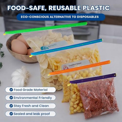 20 Reusable Bag Sealer Clips - Airtight & Waterproof Food Storage