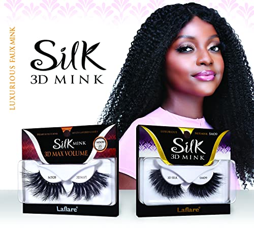 Laflare 3D Silk Mink Max Volume Extra Long 25mm Faux Eyelashes LFMS-MS02