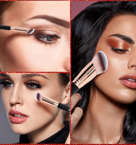 SEINGTOOM Angled Foundation Brush Set - 3Pcs Makeup Brushes