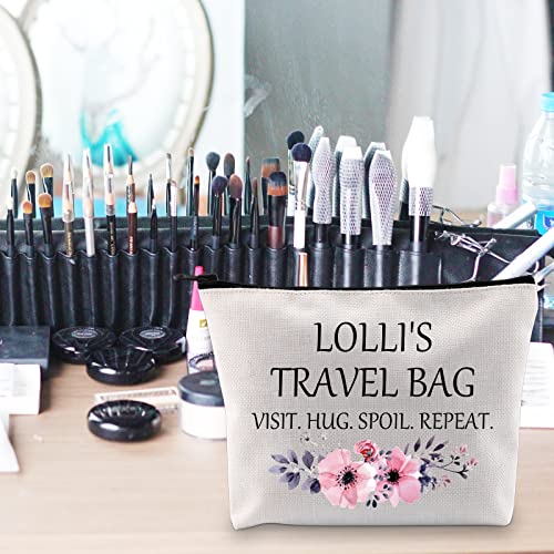 POFULL Lolli’s Travel Bag - Canvas Cosmetic Pouch for Travel