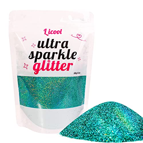 Holographic Fine Glitter - 100g Iridescent Craft Glitter for Makeup & Art