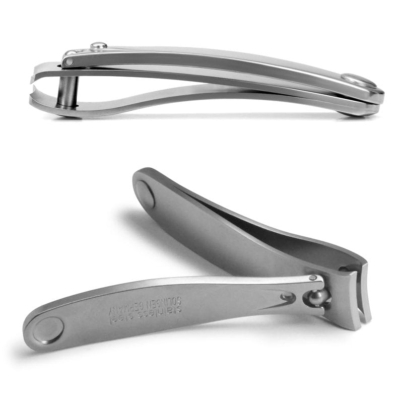 GERMANIKURE Professional Small Nail Clipper (6 cm) - FINOX Surgical Stainless Steel Manicure and Pedicure Tools in Leather Case- Ethically Made in Solingen Germany - 4711 - Travel Size Nail Care