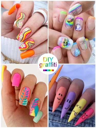 Kalolary 12-Color 3D Nail Art Pens Set for Creative Designs