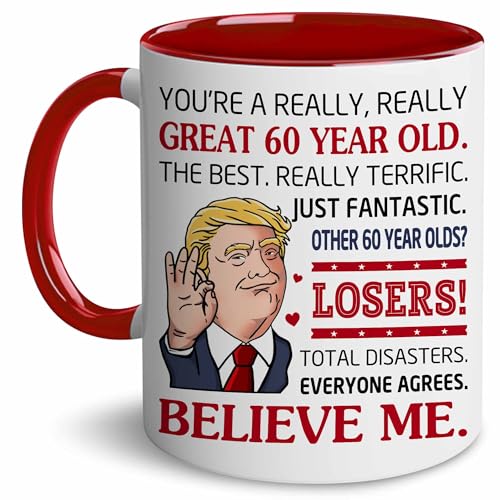 Funny 60th Birthday Coffee Mug for Men & Women - 11oz Ceramic Gift