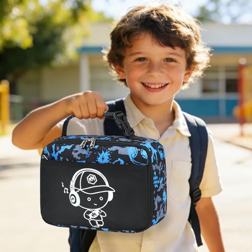 Bluboon Insulated Kids Lunch Box - Reusable Tote Bag for School