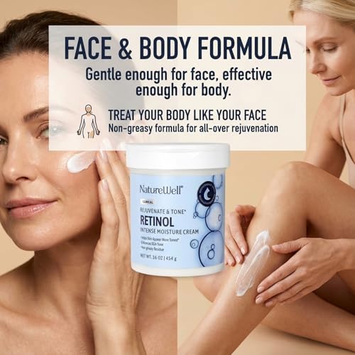 NATURE WELL Retinol Rejuvenate & Tone Moisturizing Body Cream - Old Version, 16oz