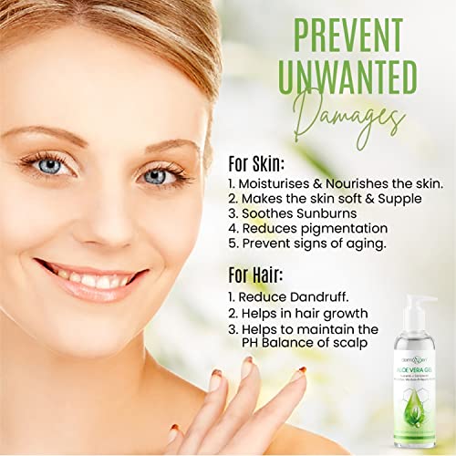 DERMAXGEN Aloe Vera Gel with Witch Hazel & Vitamins - 12 Fl Oz