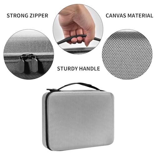 Barber Clipper Case - Hard EVA Travel Organizer Bag for Hair Tools (Grey)
