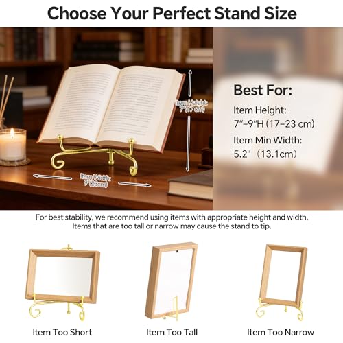 Artliving 7 Inch Decorative Plate Stand, Metal Display Easel - 2 Pack